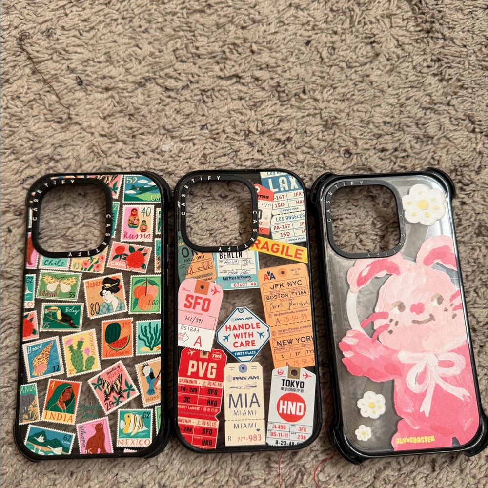 Casetify Iphone 14 PRO- bundle of 3